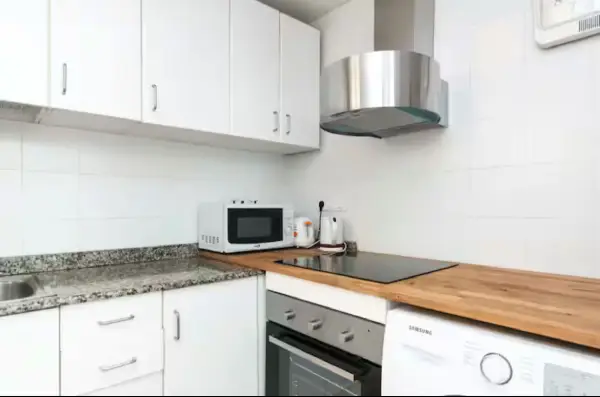 Bright student apartment living room in Carrer de Tordera Barcelona