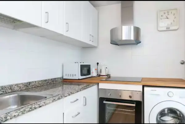 Bright student apartment living room in Carrer de Tordera Barcelona