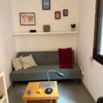 Bright student apartment in La Barceloneta Barcelona with balcony air conditioning and furnished interiors