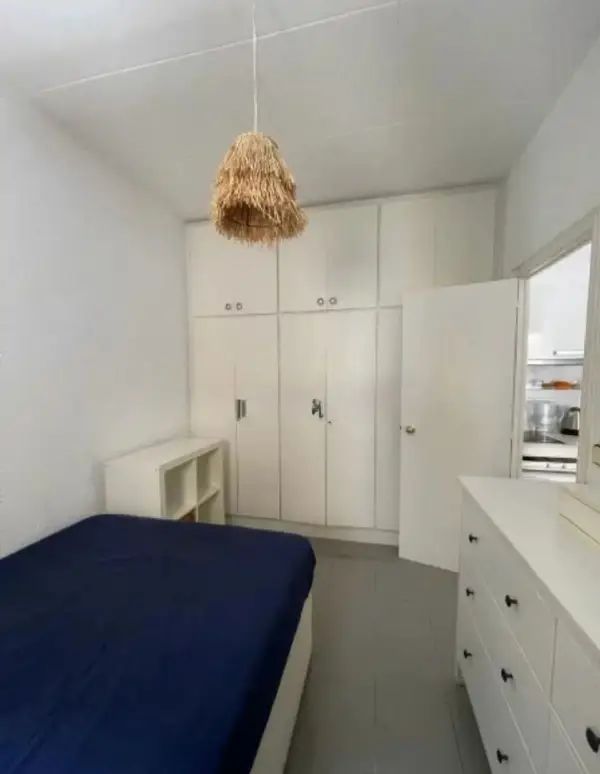 Bright student apartment in La Barceloneta Barcelona with balcony air conditioning and furnished interiors