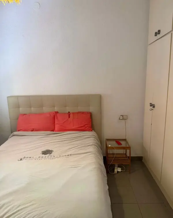 Bright student apartment in La Barceloneta Barcelona with balcony air conditioning and furnished interiors