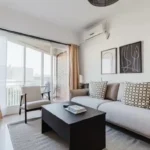 Modern student apartment in Calle de Sicília Barcelona with renovated interiors and air conditioning
