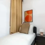 Modern student apartment in Calle de Sicília Barcelona with renovated interiors and air conditioning