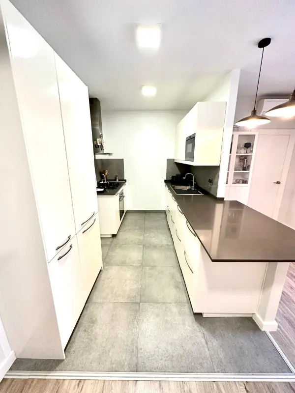 Bright student apartment in Les Corts Barcelona with balcony natural light and furnished interiors