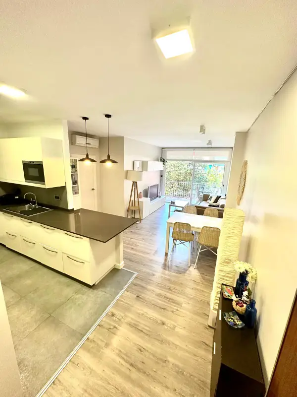 Bright student apartment in Les Corts Barcelona with balcony natural light and furnished interiors