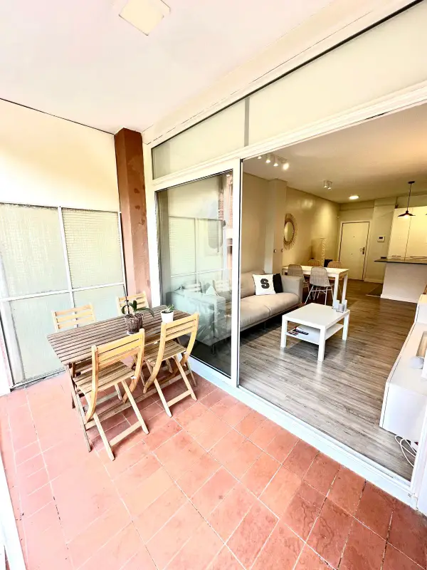 Bright student apartment in Les Corts Barcelona with balcony natural light and furnished interiors