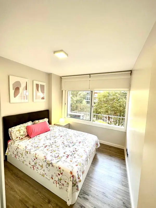 Bright student apartment in Les Corts Barcelona with balcony natural light and furnished interiors