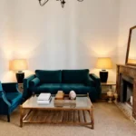 Modern student apartment in Calle d'Aribau Eixample Barcelona with terrace, two bedrooms, and furnished interiors