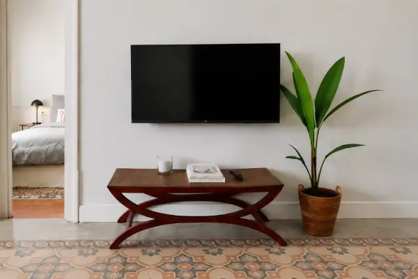 Modern student apartment in Calle d'Aribau Eixample Barcelona with terrace, two bedrooms, and furnished interiors